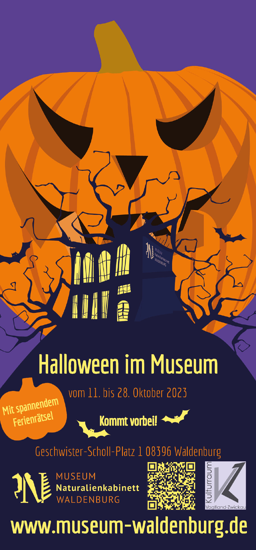 Flyer Halloween im Museum / Halloween 2023