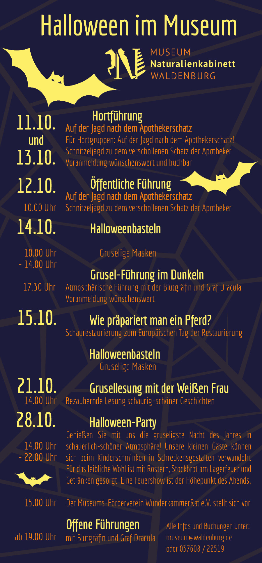Flyer Halloween im Museum 02 / Halloween 2023