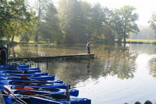 Bootsflotte vom Kajak-Service Waldenburg